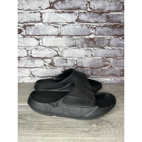 OOFOS OOAHH SPORT FLEX MATTE BLACK SLIDE SANDALS UNISEX Men Sz 11M US/44EU main image 8